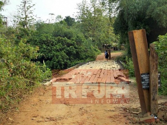 Kamalpur: Deplorable bridge at Ganganagar remained at fate: Halhali-Fatikroy NEC road turned more dangerous  